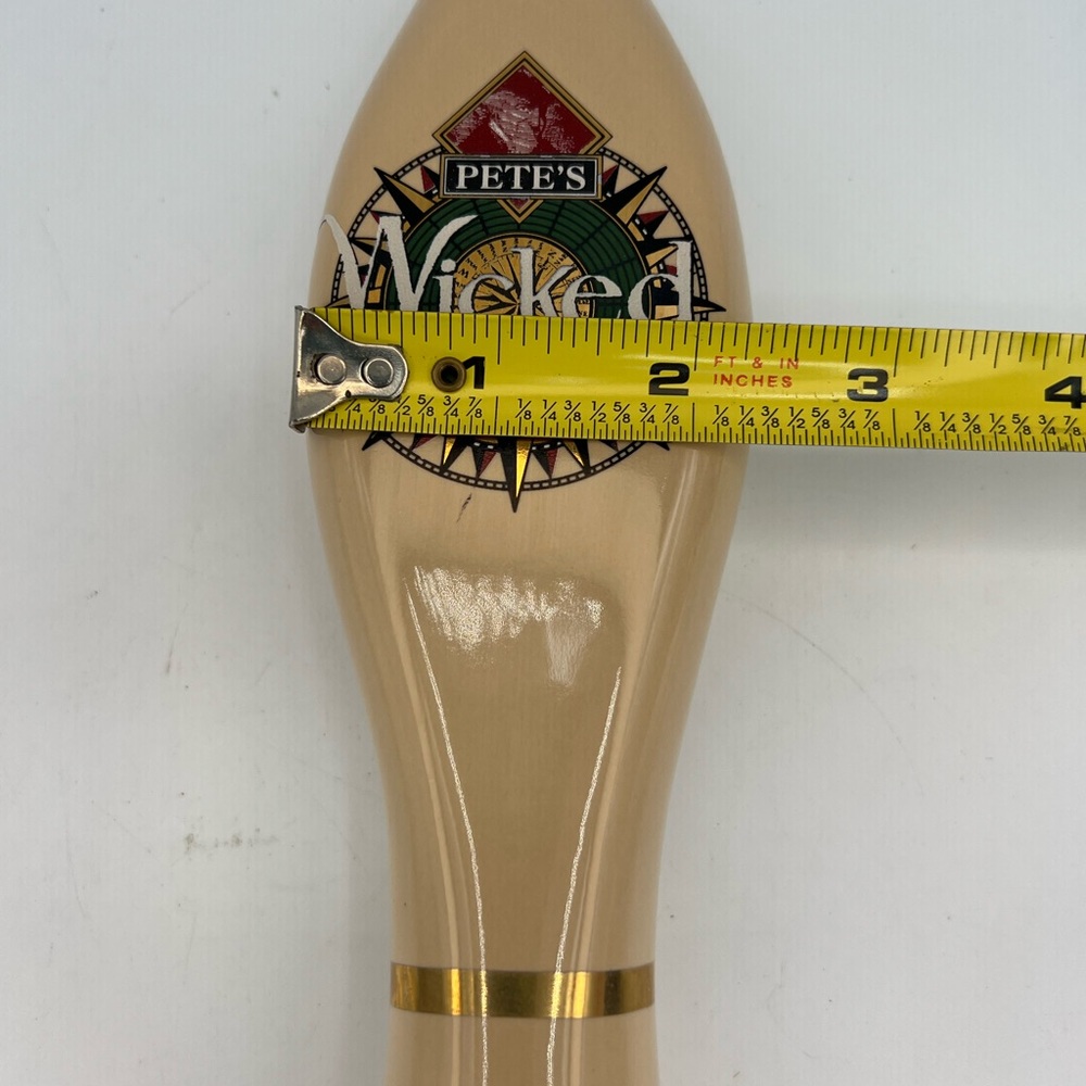 Pete's Wicked Lager Pub Bar Beer Porcelain Keg Tap Handle San Antonio Texas - Picture 7 of 7